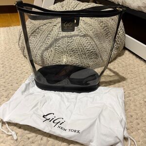 GiGi New York Black Trim Clear Tote